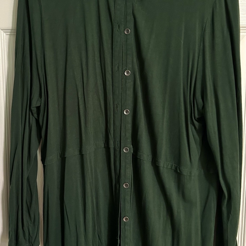 J. Jill Forest Green Button-Up Top